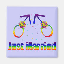 Just Married Gay Men Magnet