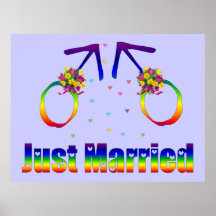 Just Married Gay Men Posters