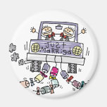 Just Married Gay Wedding Favours Fridge Magnets