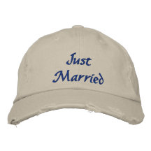Just Married Hat Embroidered Hats