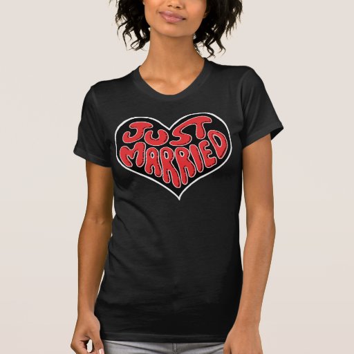 Just Married Heart T Shirts