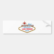 Just Married In Fabulous Las Vegas 2012 Vegas Sign Bumper Sticker