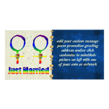Just Married Lesbians Photo Cards