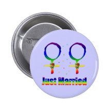 Just Married Lesbians Pin
