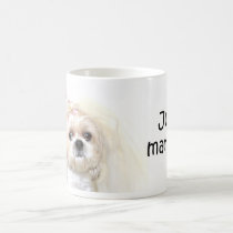Just married Shih Tzu bride mugs