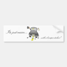 Just Married (the easy way) Bumper Stickers