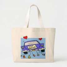 Just Married Tote Canvas Bags