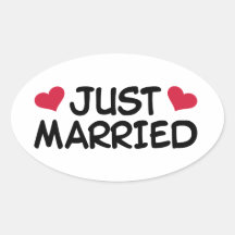 Just Married Wedding Sticker
