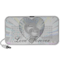 Just Married Wings Pearly Hearts Doodle Speakers