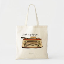 "just my type..." canvas bag