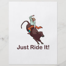 Just Ride It Cowboy and Bull Flyer Design
