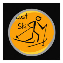Just Ski T-shirts and Gifts Personalized Invitations