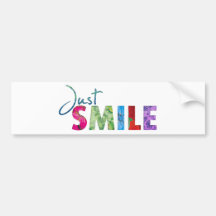 Just SMILE bumper sticker