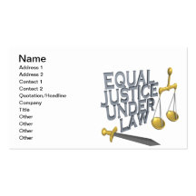 Justice Business Card Templates
