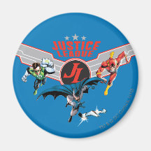 Justice League Flying Air Badge and Heroes Refrigerator Magnets