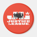 Justice League Logo and Character Silhouettes Magnet