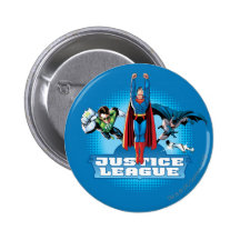 Justice League Power Trio Pinback Buttons