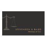 Justice Scale Attorney Black Business Card