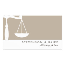 Justice Scale  Attorney Business Card