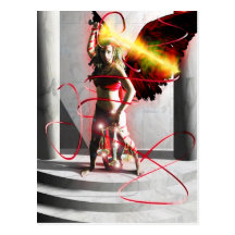 Justice Tarot Card Art Post Card