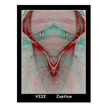 Justice Tarot Card Post Card