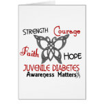 Juvenile Diabetes Celtic Butterfly 3 Greeting Cards