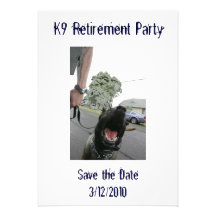 K9 Retirement Invitation
