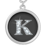 "K" Diamond Bling Necklace