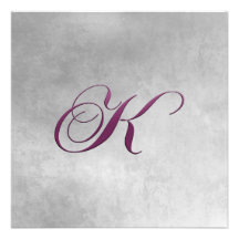K Elegant Monogram Invitation