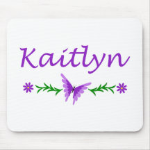 Kaitlyn (Purple Butterfly) Mouse Pads