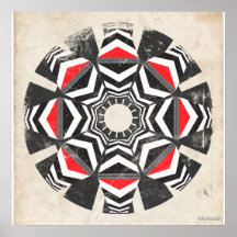 Kaleido Remix Vintage Print