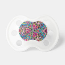 Kaleidoscope Aztec inspired pattern Baby Pacifiers