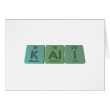 Kali as Potassium Aluminium Iodine Greeting Card