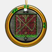 kamea venus talisman christmas tree ornament