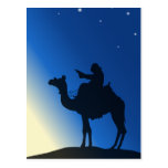 Kamelreiter zeigt den Stern von Bethlehem Postkarten