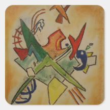 Kandinsky Abstract Art Square Stickers