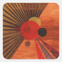 Kandinsky Abstract art Square Stickers