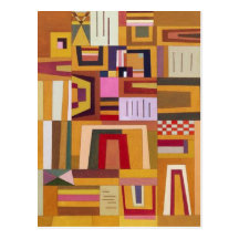 Kandinsky Compensation Rose Postcard