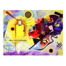 Kandinsky Yellow Red Blue Postcard