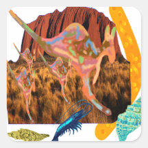 kangaroo,Aborigin,Australia collection Stickers