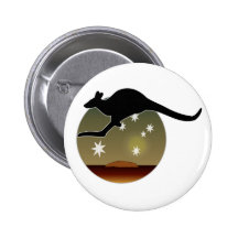 Kangaroo Aussie Icon Badge Pin