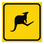 Kangaroo Crossing Invitation
