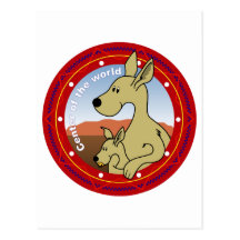 Kangaroo Post Card
