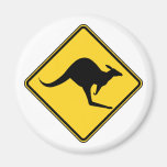 kangaroo warning danger in australia day refrigerator magnets