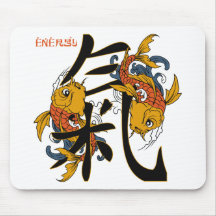 Kanji Koi Fish Energy Mousemat