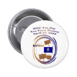 Kansas Tax Day Tea Party Protest Button