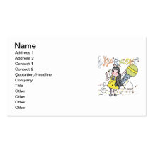 Karaoke Girl Business Cards