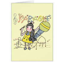 Karaoke Girl Cards