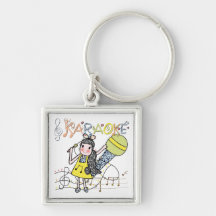 Karaoke Girl Keychains