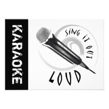 Karaoke Microphone Sing it out LOUD Announcements